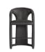 Archie - Distressed Leather Counter Stool - Charcoal