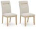 Lasinger - Dining Upholstered Side Chair (Set of 2) - Light Brown