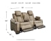 Next-Gen Durapella - Sand - Power Reclining Loveseat With Console/Adj Headrest