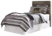 Derekson - Multi Gray - Twin Panel Headboard With Bolt On Bed Frame