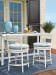 Ocean Breeze Promenade - Swivel Counter Stool - White / Light Blue