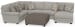 Livingston - 3 Piece Sectional With Comfort Coil Seating, 9 Included Accent Pillows And 1 Included 45" Cocktail Ottoman (RSF Chaise) - Linen