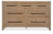 Vineyard Row - Seven-Drawer Dresser - Light Brown