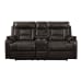 Trinidad - Power Motion Loveseat With Power Motion Head Recliner & Console - Pebble Brown