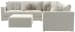 Ritzy - 5 Piece Modular Sectional And 1 Included Cocktail Ottoman - Bone