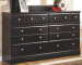 Shay - Almost Black - 7 Pc. - Dresser, Mirror, Chest, Queen Poster Bed