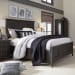 Westley Falls - Complete California King Panel Bed With Storage Rails - Graphite
