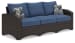 Windglow - Blue / Brown - 5 Pc. - Sofa, Loveseat, Lounge Chair, Cocktail Table, End Table