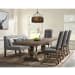 Gramercy - 6 Piece Dining Set-Table, Four Tufted Tall Back Chairs And Settee - Chocolate
