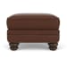 Bay Bridge - Leather Ottoman, Nailhead Trim - Dark Brown
