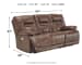 Wurstrow - Umber - PWR REC Sofa with ADJ Headrest