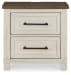 Brewgan - White - Two Drawer Night Stand