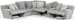 Abraxas - 6 Piece Upholstered Reclining Sectional With 3 Reclining Seats And Storage Console - Moonstruck