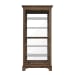 Pulaski Accents - Sliding Door Curio With Glass Shelves And LED Light - Dark Brown