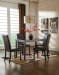 Kimonte - Dark Brown - 5 Pc. - Dining Room Table, 4 Upholstered Side Chairs
