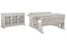 Bronwyn - Extendable Rectangular Dining Table With 2 Benches And Server - Alabaster