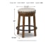 Valebeck - Brown / Black - UPH Swivel Stool