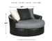 Jacurso - Charcoal - Oversized Swivel Accent Chair