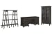 Sutton Place - Credenza With Bookshelf And Door Bookcase - Weathered Charcoal