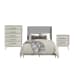 Westland - Queen Upholstered 3 Piece Bedroom Set With Fabric - Almond Gray