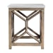 Catali - Stone End Table - White & Light Brown