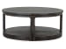 Boswell - Round Cocktail Table With 2 Nesting End Tables And Demilune Sofa Table - Peppercorn