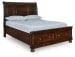 Porter - Queen Sleigh Storage Bed - Rustic Brown