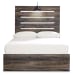 Drystan - Full Panel Bed With 2 Side Drawers - Brown / Beige