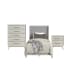 Westland - Twin Upholstered 3 Piece Bedroom Set With Fabric - Almond Gray