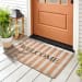 Doormats - 24 " x 36" Striped Welcome Doormat - Natural