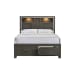 Sasha - Queen Music Bed With Led Light - Gray