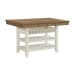 Bellevue - 6 Piece Counter Height Dining Set (Table, Four Chairs & Bench) - Walnut And Antique White