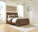 Zackaryn - Queen Sleigh Storage Bed - Warm Brown