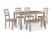 Harperfeld - Dining Room Table Set (Set of 6) - Natural / Gray