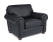 Carson - Leather Chair, Nailhead Trim - Black