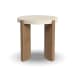 Eclipse - Round End Table - Light Brown / Beige