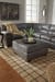 Bladen - Slate - 6 Pc. - Left Arm Facing Sofa, Armless Chair, Right Arm Facing Loveseat Sectional, Kelton Cocktail Table with Stools, 2 End Tables