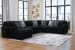 Midnight-Madness - 4-Piece Sectional With Laf Corner Chaise - Onyx