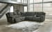 Nettington - Smoke - 4-Piece Power Reclining Sectional With Raf Pwr Rec Loveseat W/Console