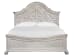 Bronwyn - King Shaped Panel Bed, 2 Nightstands And Drawer Dresser With Shaped Mirror - Alabaster