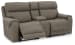 Starbot - Fossil - Power Reclining Loveseat With Console 3 Pc Sectional