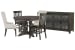 Bellamy - 48" Round Dining Table With 2 Side Chairs, 2 Host Chairs And Buffet - Peppercorn / Beige