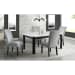 Francesca - 5 Piece Dining Set, Table & Four Chairs - White / Gray