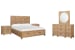 Coventry - California King Panel Storage Bed, 2 Nightstands And Drawer Dresser With Square Mirror - Honey Wheat