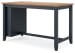 Gesthaven - 5 Pc. - Rectangular Dining Room Counter Table, 4  Barstools - Natural / Blue