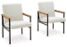Dressonni - Brown - 5 Pc. - Round Dining Table, 4 Arm Chairs