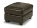 Carson - Leather Ottoman - Dark Brown