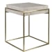 Inda - Modern Accent Table - Beige & Gold