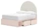 Wistenpine - Blush - Full Upholstered Panel Bed With Side Storage