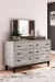Vessalli - Gray - 9 Pc. - Dresser, Mirror, Chest, King Panel Bed With Extensions, 2 Nightstands